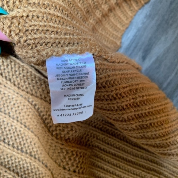 New with flaws open front layering piece cardigan gold sweater XL - Picture 4 of 14